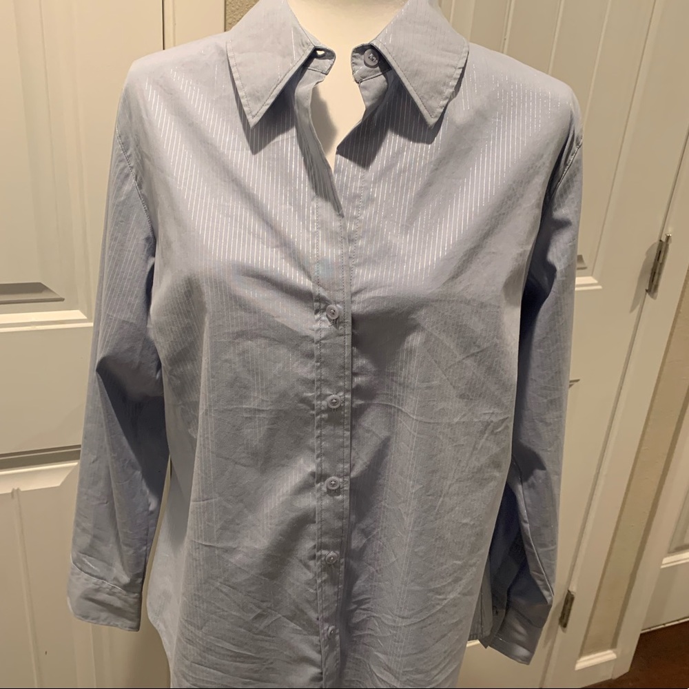 Chico’s Button Down Shirt light blue size 2.